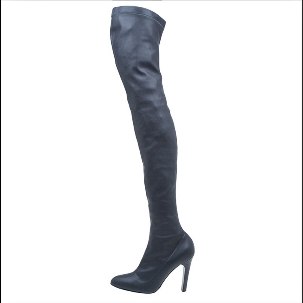 Stella McCartney Gray Faux Leather Boots size 37